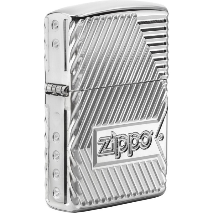 Zippo Armor 29672 — хром с объёмной гравировкой